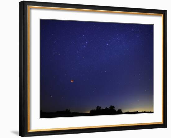 A Wide Field Composite Showing the Moon Against the Stars-Stocktrek Images-Framed Photographic Print