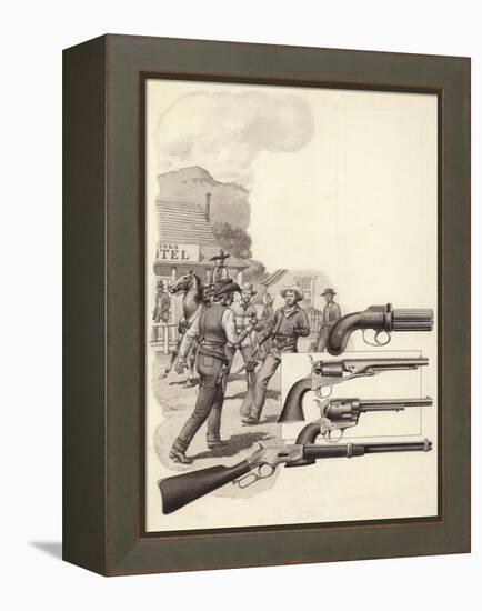 A Wild West Gunfight-Pat Nicolle-Framed Premier Image Canvas