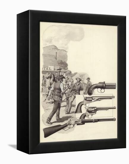 A Wild West Gunfight-Pat Nicolle-Framed Premier Image Canvas