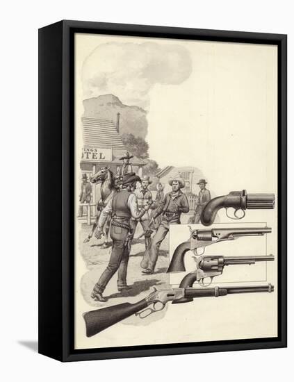 A Wild West Gunfight-Pat Nicolle-Framed Premier Image Canvas