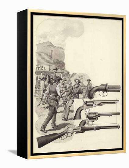 A Wild West Gunfight-Pat Nicolle-Framed Premier Image Canvas