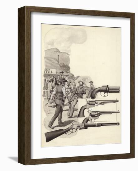 A Wild West Gunfight-Pat Nicolle-Framed Giclee Print