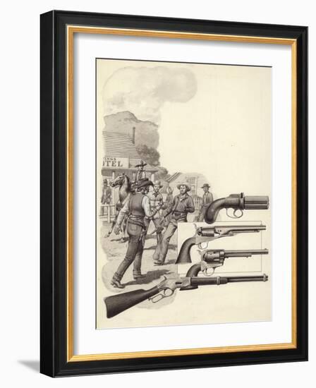 A Wild West Gunfight-Pat Nicolle-Framed Giclee Print