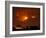 A Wildfire Can be Seen Raging in the Hills Over the Town of St. Ignatius, Montana-null-Framed Photographic Print