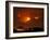 A Wildfire Can be Seen Raging in the Hills Over the Town of St. Ignatius, Montana-null-Framed Photographic Print