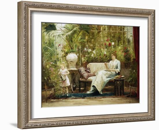 A Willing Helper-Mihaly Munkacsy-Framed Giclee Print