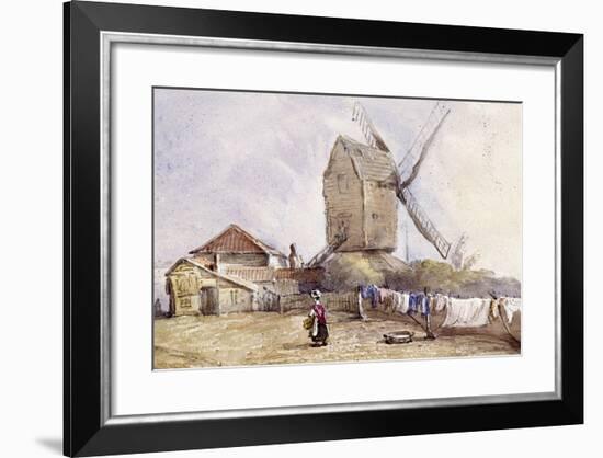 A Windmill on Blackheath, Greenwich, London, 1833-George Shepheard-Framed Giclee Print