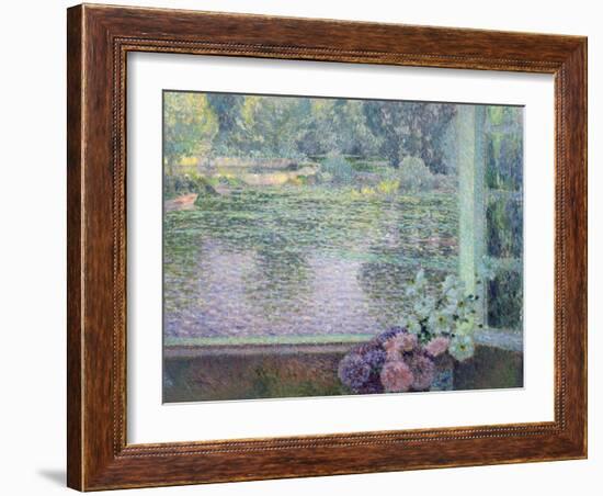 A Window on the River, 1908-Henri Eugene Augustin Le Sidaner-Framed Giclee Print