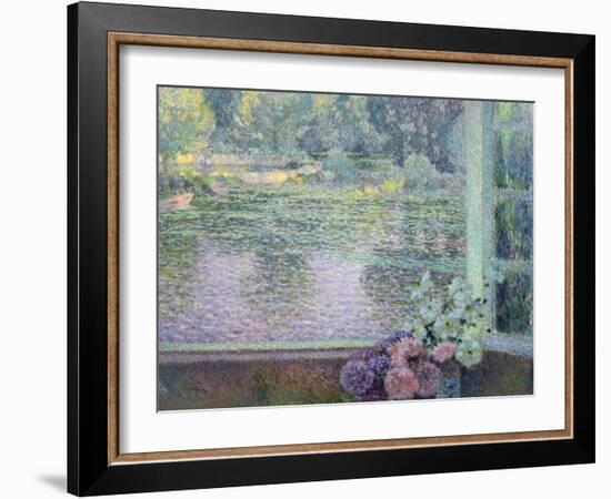 A Window on the River, 1908-Henri Eugene Augustin Le Sidaner-Framed Giclee Print