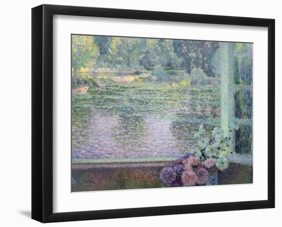 A Window on the River, 1908-Henri Eugene Augustin Le Sidaner-Framed Giclee Print