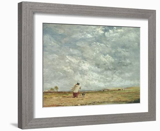 A Windy Day, 1850-David Cox-Framed Giclee Print