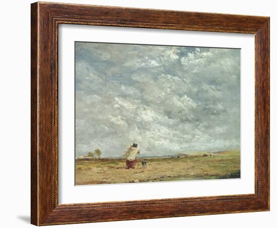 A Windy Day, 1850-David Cox-Framed Giclee Print