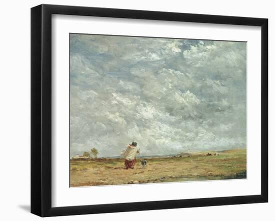 A Windy Day, 1850-David Cox-Framed Giclee Print