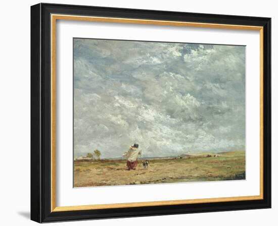 A Windy Day, 1850-David Cox-Framed Giclee Print