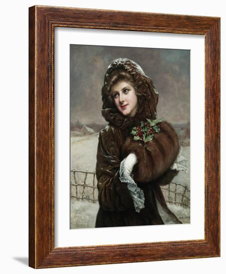 A Winter Beauty by Francois Martin-Kavel-Francois Martin-kavel-Framed Giclee Print