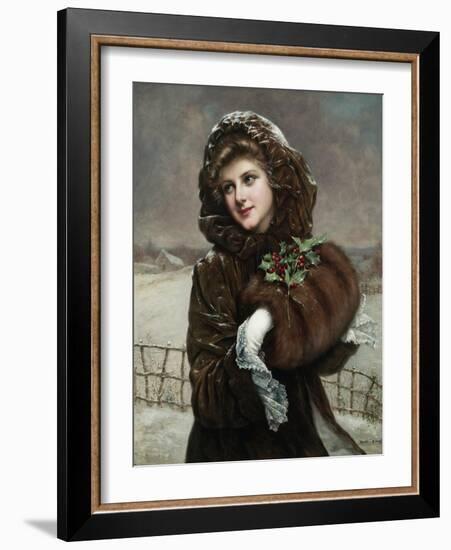 A Winter Beauty by Francois Martin-Kavel-Francois Martin-kavel-Framed Giclee Print