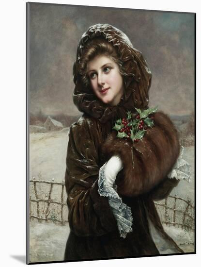 A Winter Beauty by Francois Martin-Kavel-Francois Martin-kavel-Mounted Giclee Print
