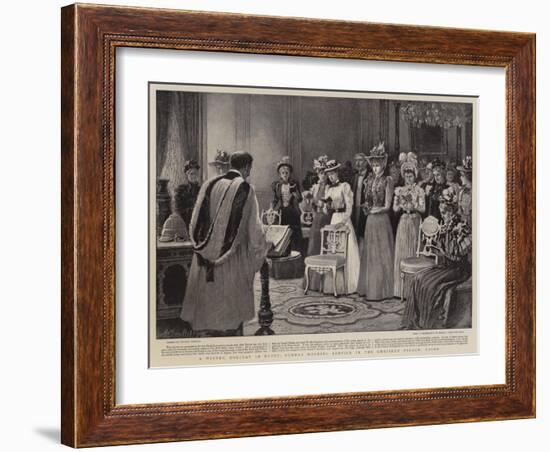 A Winter Holiday in Egypt, Sunday Morning Service in the Ghezireh Palace, Cairo-Arthur Hopkins-Framed Giclee Print