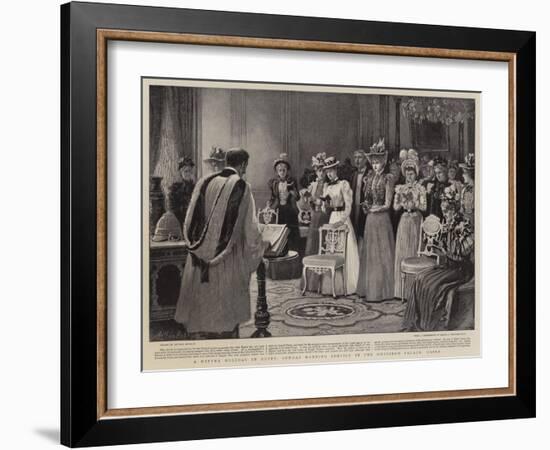 A Winter Holiday in Egypt, Sunday Morning Service in the Ghezireh Palace, Cairo-Arthur Hopkins-Framed Giclee Print