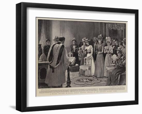 A Winter Holiday in Egypt, Sunday Morning Service in the Ghezireh Palace, Cairo-Arthur Hopkins-Framed Giclee Print