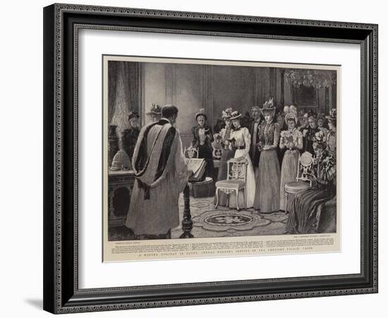 A Winter Holiday in Egypt, Sunday Morning Service in the Ghezireh Palace, Cairo-Arthur Hopkins-Framed Giclee Print