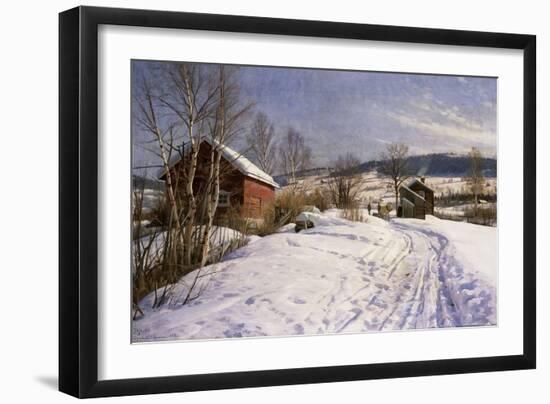 A Winter Landscape, Lillehammer-Peder Mork Monsted-Framed Giclee Print