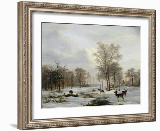 A Winter Landscape-Jacobus-Theodorus Abels-Framed Giclee Print