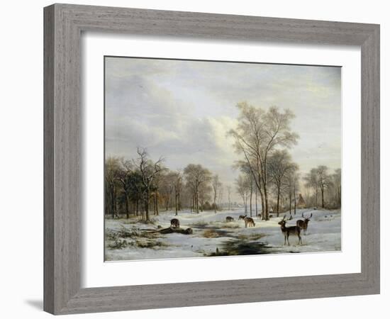 A Winter Landscape-Jacobus-Theodorus Abels-Framed Giclee Print