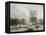 A Winter Landscape-Jacobus-Theodorus Abels-Framed Premier Image Canvas