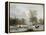 A Winter Landscape-Jacobus-Theodorus Abels-Framed Premier Image Canvas