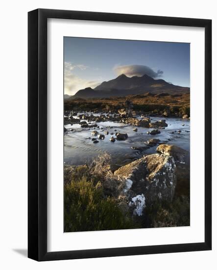 A Winter Morning View of the Mountain Sgurr Nan Gillean, Glen Sligachan, Isle of Skye, Inner Hebrid-Jon Gibbs-Framed Photographic Print