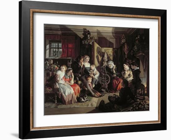 A Winter Night's Tale, C.1867-Daniel Maclise-Framed Giclee Print