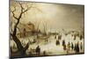 A Winter River Landscape with Figures on the Ice-Hendrik Avercamp-Mounted Giclee Print