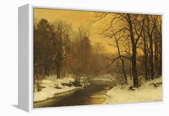 A Winter River Landscape-Anders Andersen-Lundby-Framed Premier Image Canvas