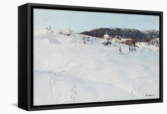 A Winter's Day in Norway, 1886-Fritz Thaulow-Framed Premier Image Canvas