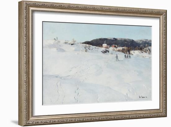 A Winter's Day in Norway, 1886-Fritz Thaulow-Framed Giclee Print