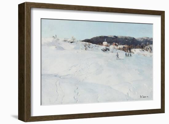 A Winter's Day in Norway, 1886-Fritz Thaulow-Framed Giclee Print