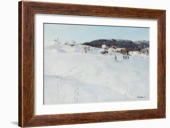 A Winter's Day in Norway, 1886-Fritz Thaulow-Framed Giclee Print