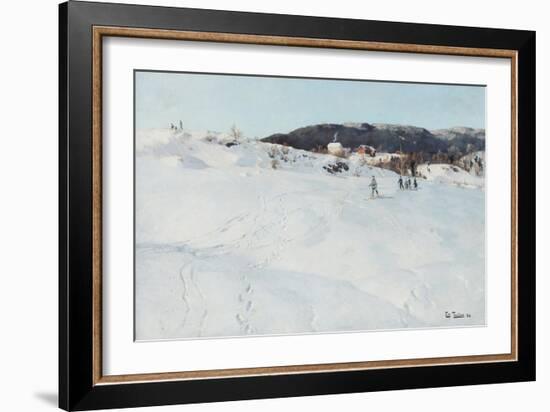 A Winter's Day in Norway, 1886-Fritz Thaulow-Framed Giclee Print