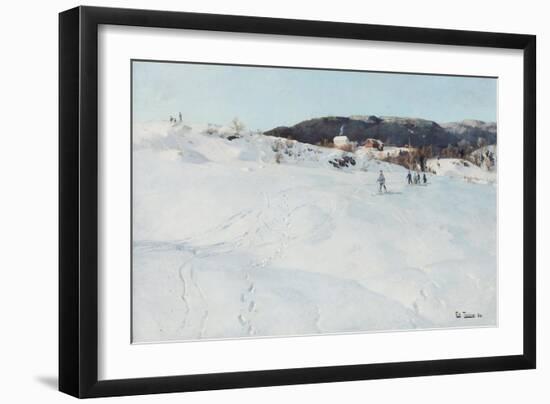 A Winter's Day in Norway, 1886-Fritz Thaulow-Framed Giclee Print