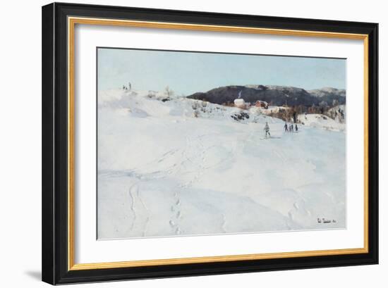 A Winter's Day in Norway, 1886-Fritz Thaulow-Framed Giclee Print