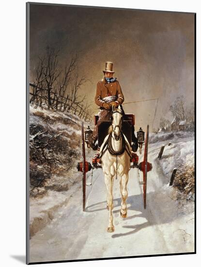 A Winter's Drive, 1862-Benjamin Herring, Jr-Mounted Giclee Print