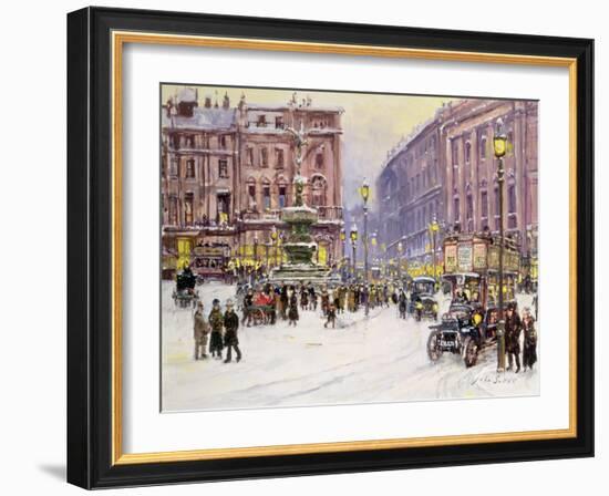 A Winter's Evening, Piccadilly, London-John Sutton-Framed Giclee Print