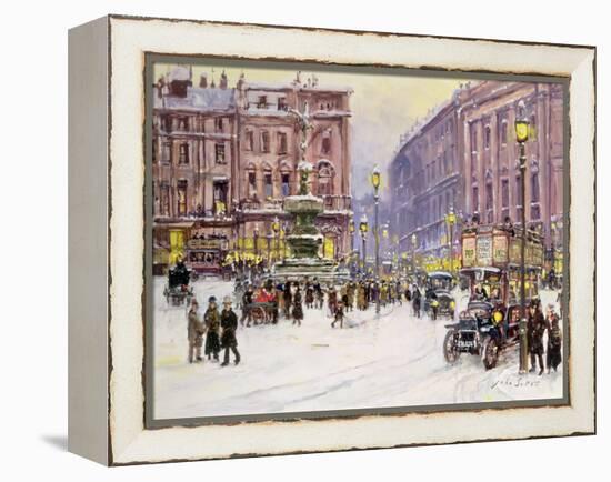 A Winter's Evening, Piccadilly, London-John Sutton-Framed Premier Image Canvas