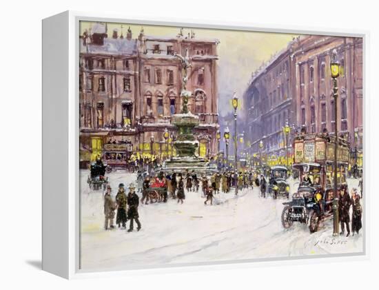 A Winter's Evening, Piccadilly, London-John Sutton-Framed Premier Image Canvas
