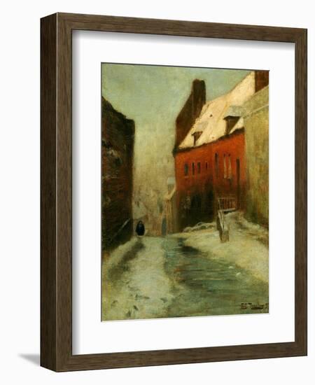 A Winter Street Scene, Montreuil, 1894-Fritz Thaulow-Framed Giclee Print