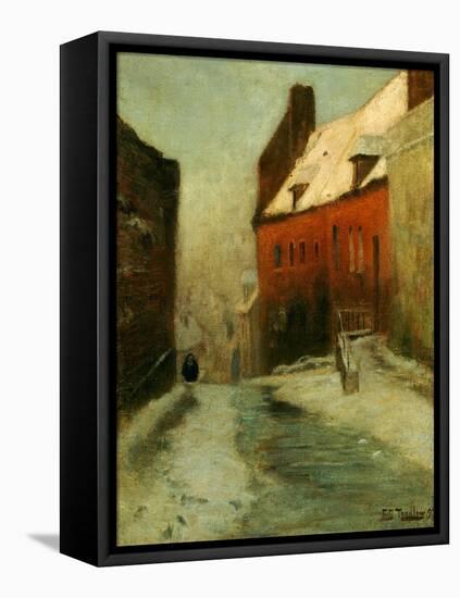 A Winter Street Scene, Montreuil, 1894-Fritz Thaulow-Framed Premier Image Canvas