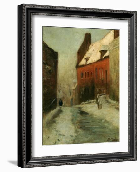 A Winter Street Scene, Montreuil-Fritz Thaulow-Framed Giclee Print