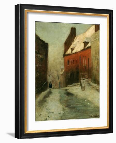 A Winter Street Scene, Montreuil-Fritz Thaulow-Framed Giclee Print