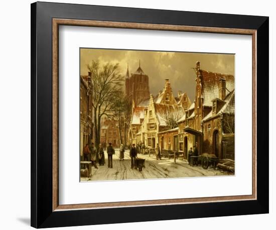 A Winter Street Scene-Willem Koekkoek-Framed Giclee Print